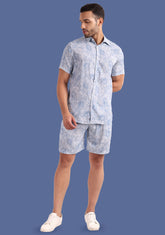 Sky Flower Half Sleeve Co-Ords Set